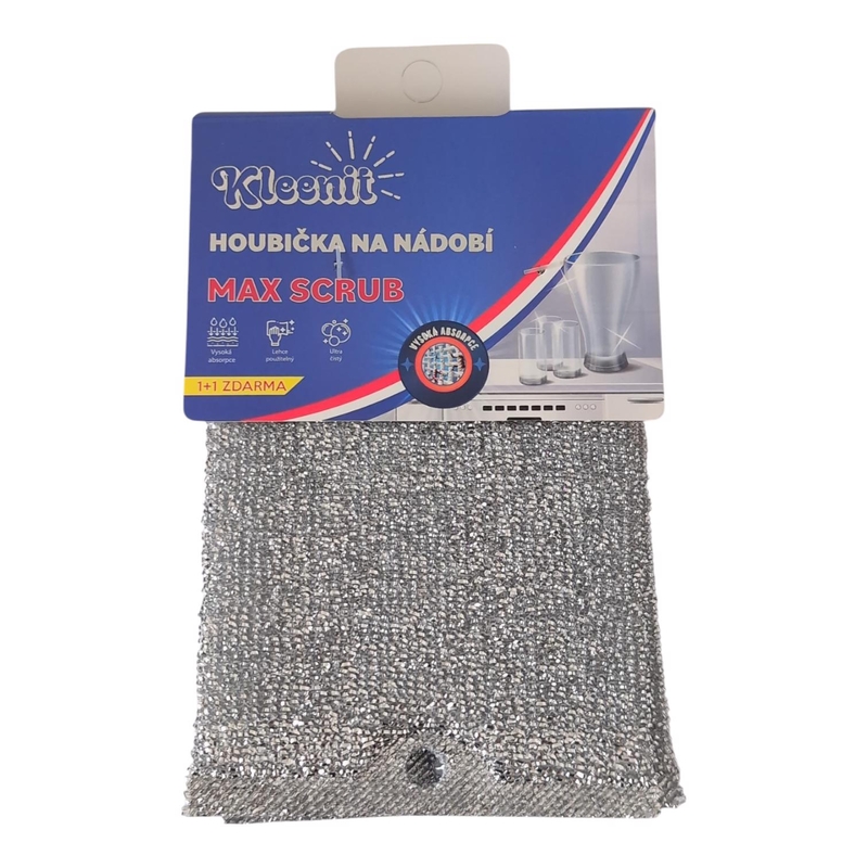 Houbičky na nádobí MAX SCRUB drátěné 2ks (12sad/bal,300/krt)