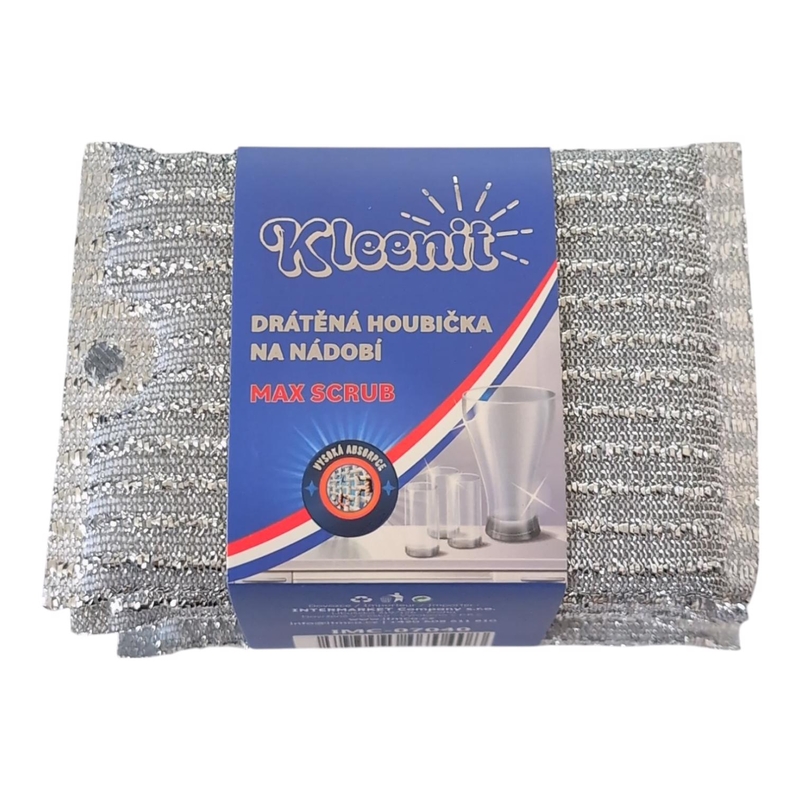 Houbičky na nádobí MAX SCRUB drátěné 4ks (12sad/bal,120/krt)