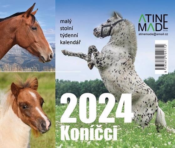 Stolní kalendář 2024 150x150mm - Koníčci (10ks/bal)