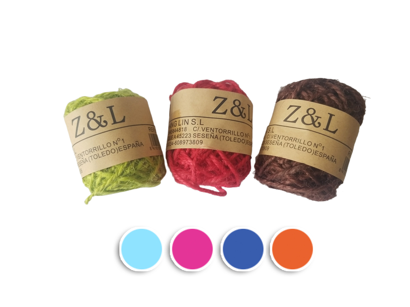 Jutový motouz barevný -10M barevný (24ks/bal-1152ks/krt)