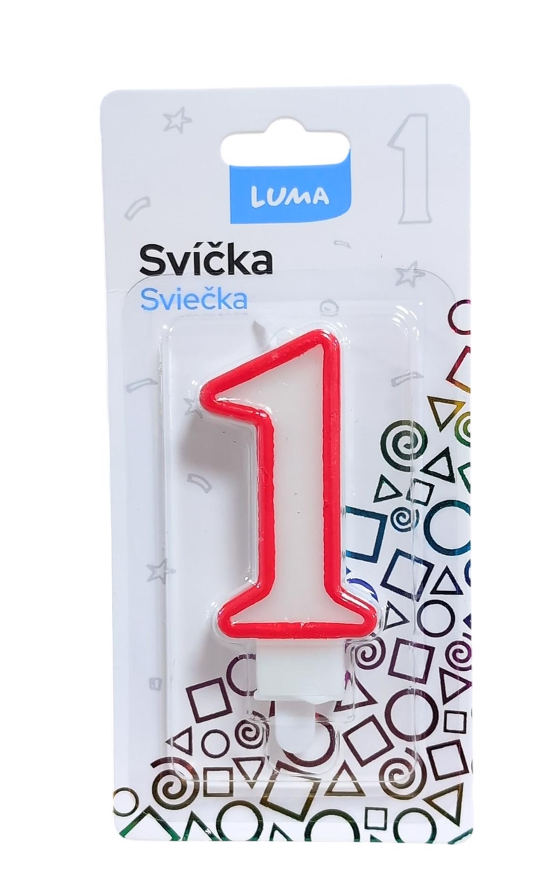 LUMA Narozeninové svíčky číslo 
