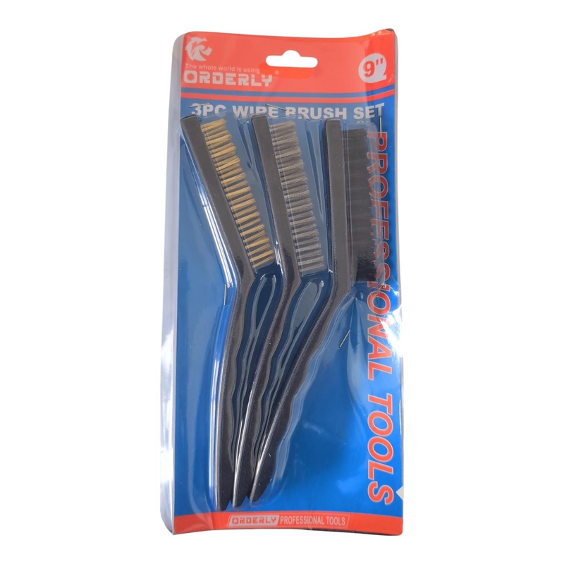 Ruční drátěný kartáč 21cm sada 3ks