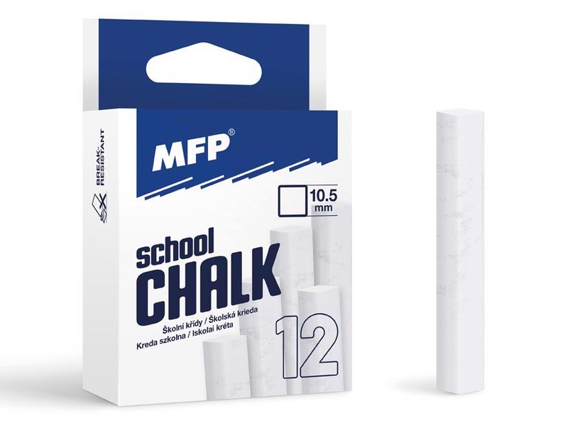 MFP Křídy čtyřhranné 12ks White (12/bal)