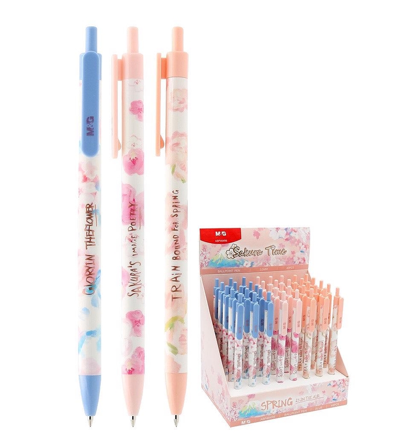 Kuličkové pero klikací Sakura Poetry 0,7mm modrý (40ks/bal,1200/krt)