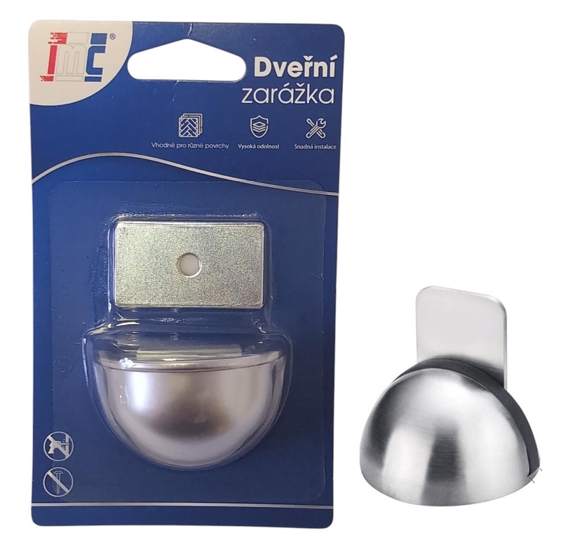 Magnetická dveřní zarážka šedá  (12ks/bal,288/krt)