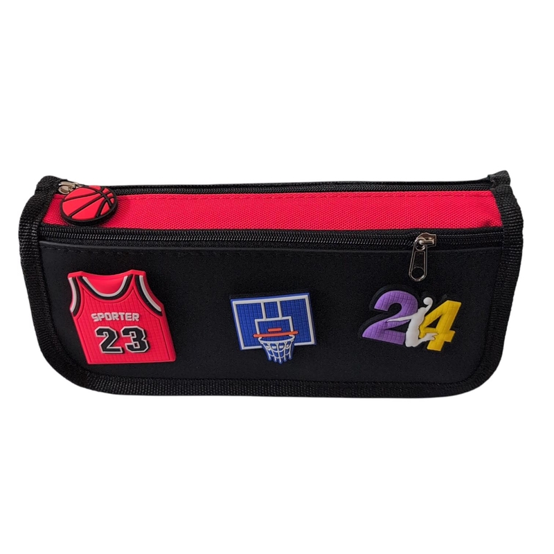 Penál dvoukapsový Basket 23x10cm(30ks/bal, 180ks/krt)
