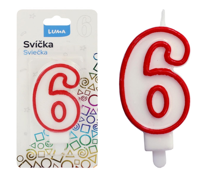 LUMA Narozeninové svíčky číslo 