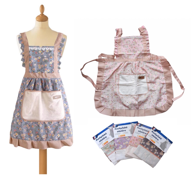 Kuchyňská zástěra Zahradní ráno (12ks/bal, 240/krt)