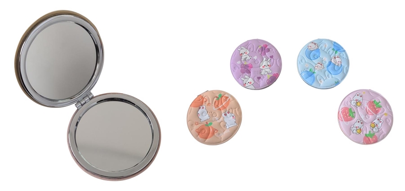 Kosmetické zrcátko - Animals pastel Ø7cm (12ks/bal,288/krt)