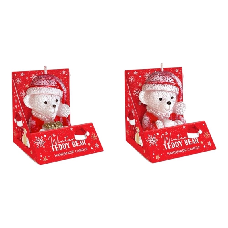 Bartek Svíčky Figurky Winter Teddy Bear 80g 75mm (20ks/bal)