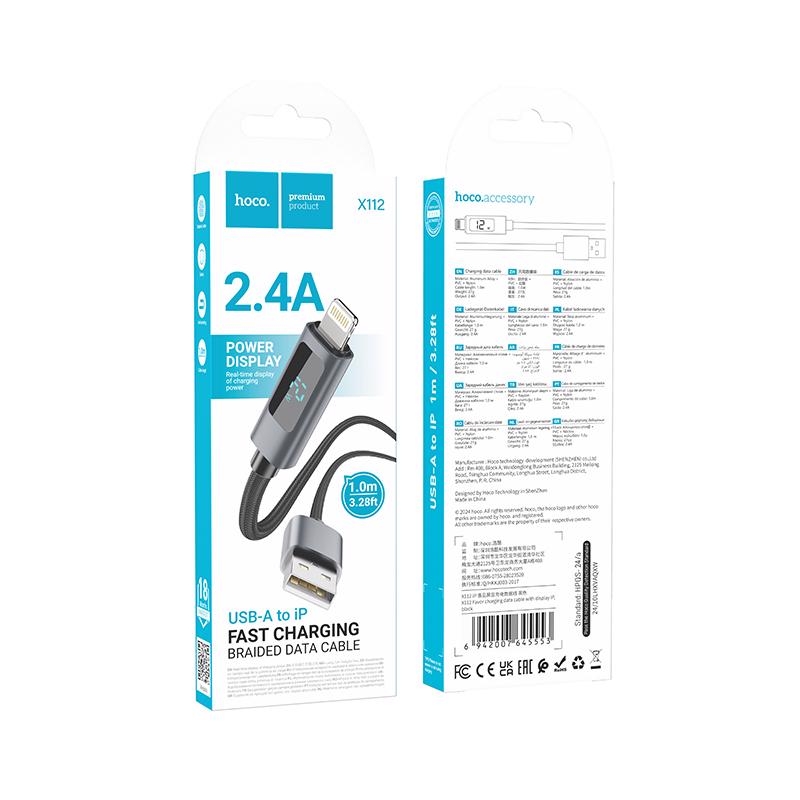 Favor nabíjecí datový kabel 1m s displejem Lightning USB (310ks/krt)