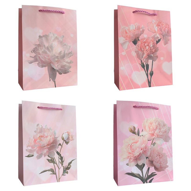 Dárková taška - Blushing Botanicals 26x32x10cm (12ks/bal,480/krt)