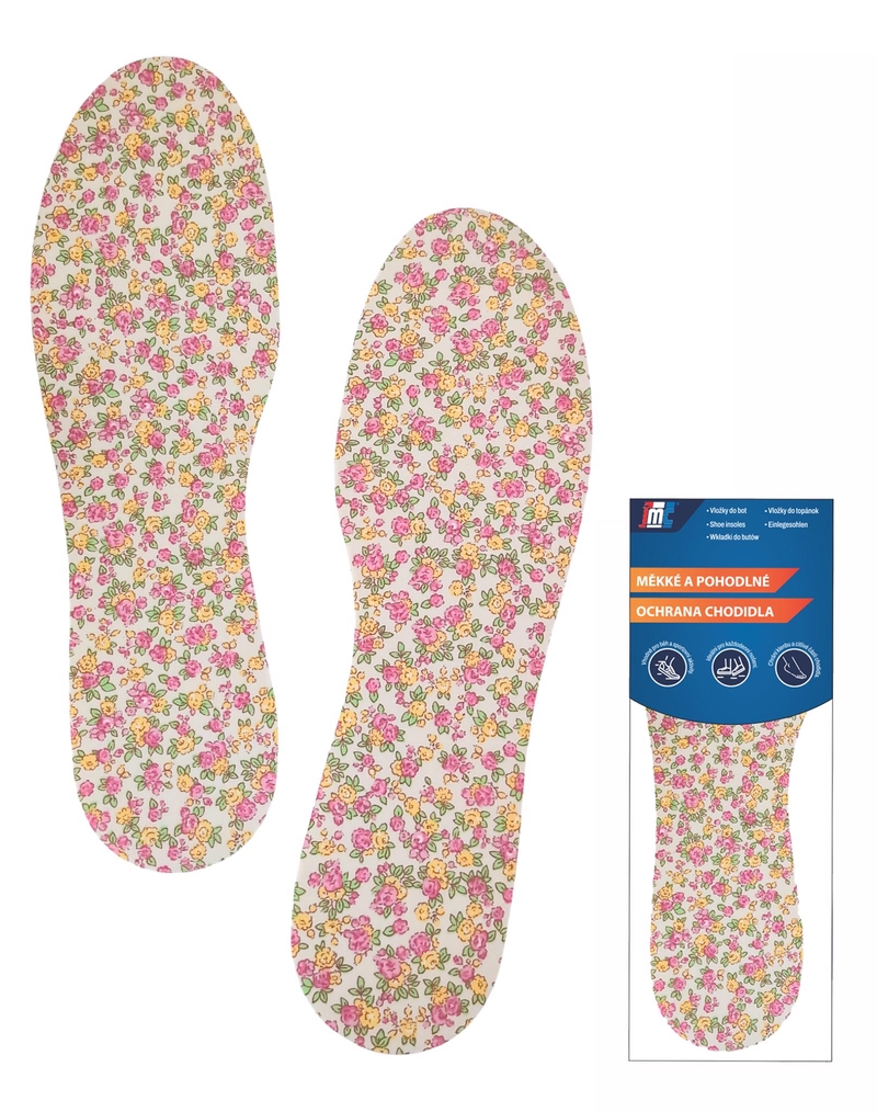 Vložky do bot - latexové s květinovou látkou
(12/bal,240/krt)