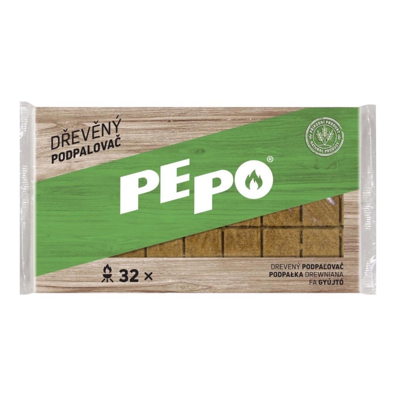 Pepo dřevěný podpalovač 32ks (24set/krt)