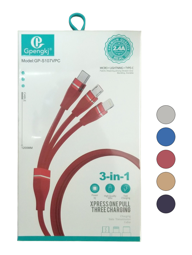 Univerzální kabel 3v1 (12ks/bal,360/krt)