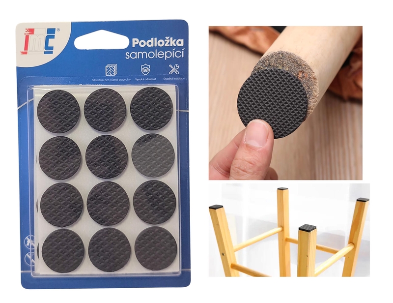 Podložky na nábytek samolepící ⌀22mm 24ks (12sad/bal,288/krt)