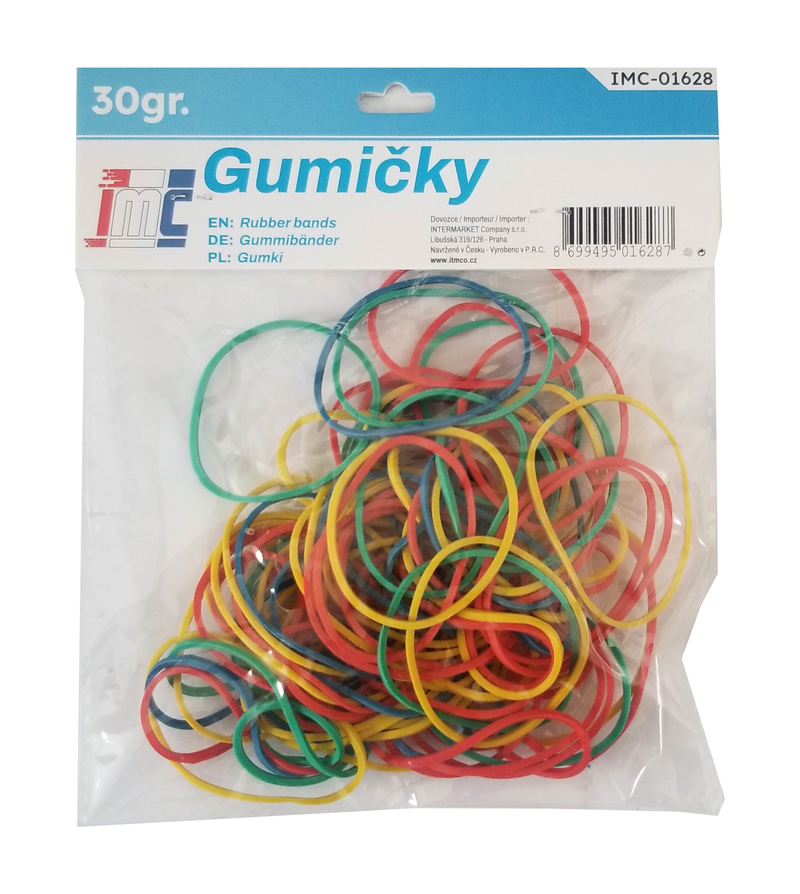 Gumičky 30gr barevné (12sad/bal,600ks/krt)