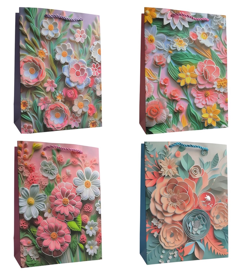 Dárková taška - Color quilling 26x32x10cm (12ks/bal,480/krt)
