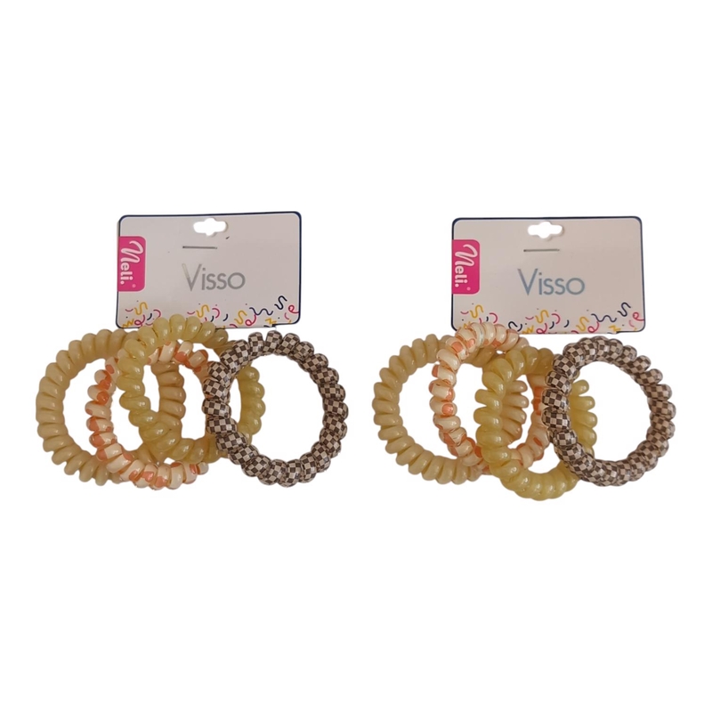 Neli Gumičky do vlasů spirálové Visso 5cm 4ks (12sad/bal,600/krt)