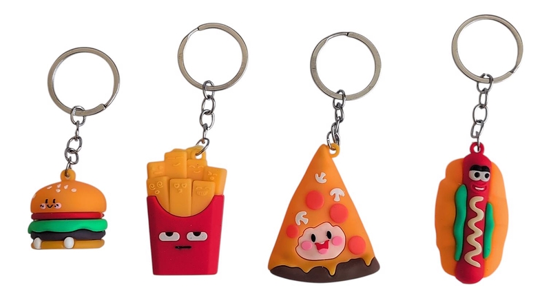 Klíčenka - Fastfood paradise 5CM (12ks/bal,1200/krt)