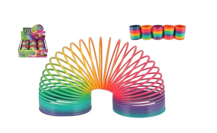 Spirála/pružina duhová plast průměr 8,5cm (6ks/bal)