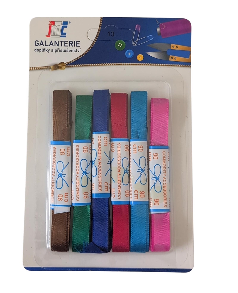 Stuhy polyesterové mix 6ks 1cmx90cm (24sad/bal,288/krt)