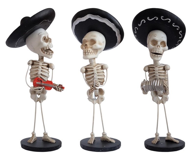 Nemrtvý mariachi postavičky 30x12cm (3ks/bal) 