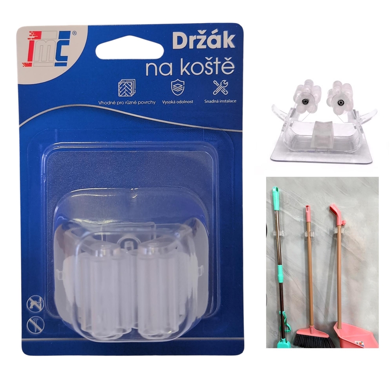 Nástěnný držák na tyče 33x33mm (12ks/bal,288/krt)