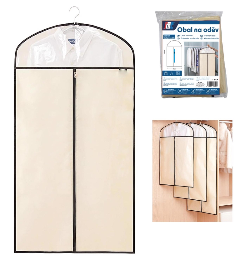 Obal na šaty a obleky Creme 60x137cm (12ks/bal,144/krt)