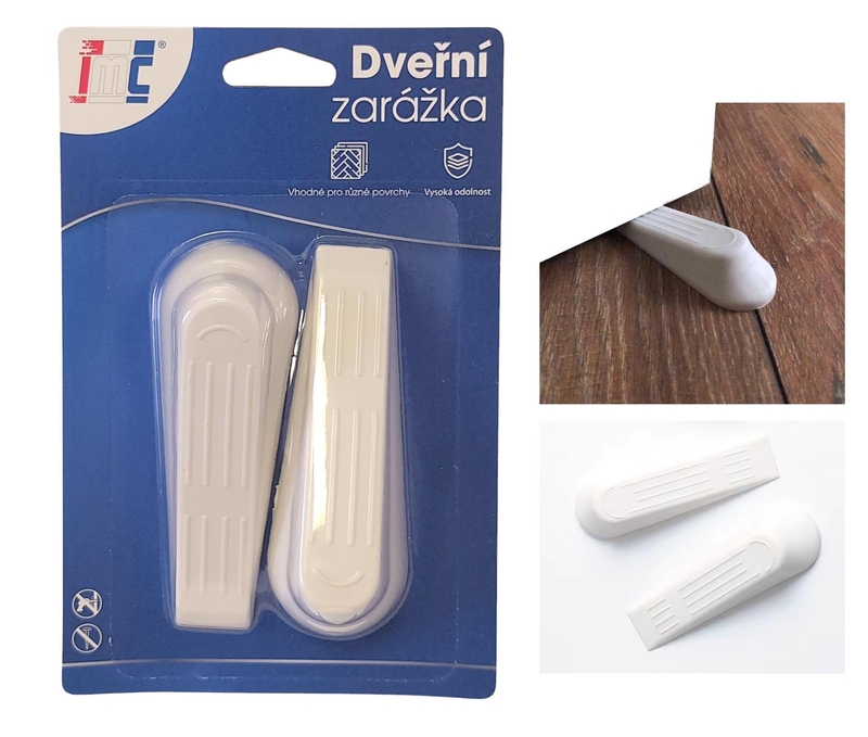 Dveřní zarážka šedá 100mm 2ks (12sad/bal,288/krt)