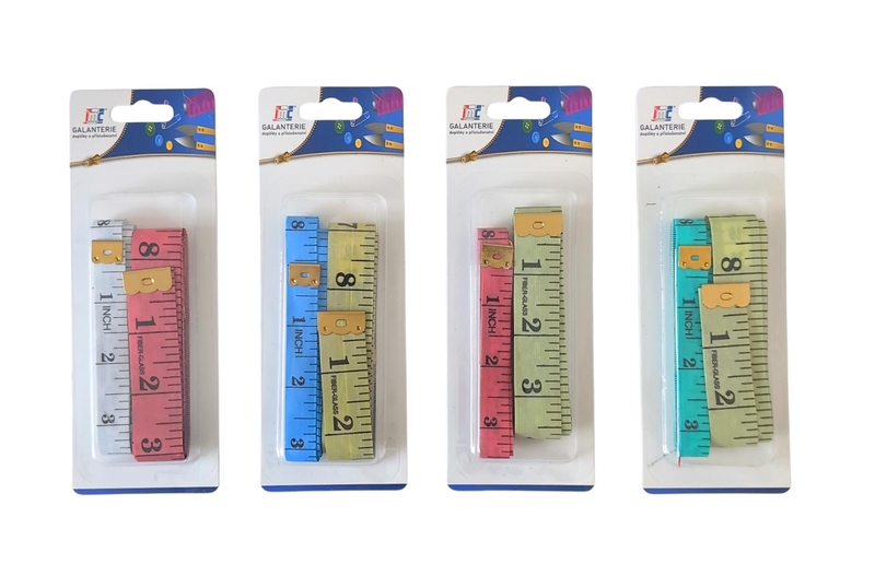 Krejčovský metr 2ks 1,3cm + 2cm x 1,5M (24sad/bal,288/krt)
