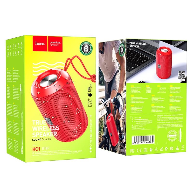 Trendy přenosný BT reproduktor 5W ČERVENÝ (40ks/krt)