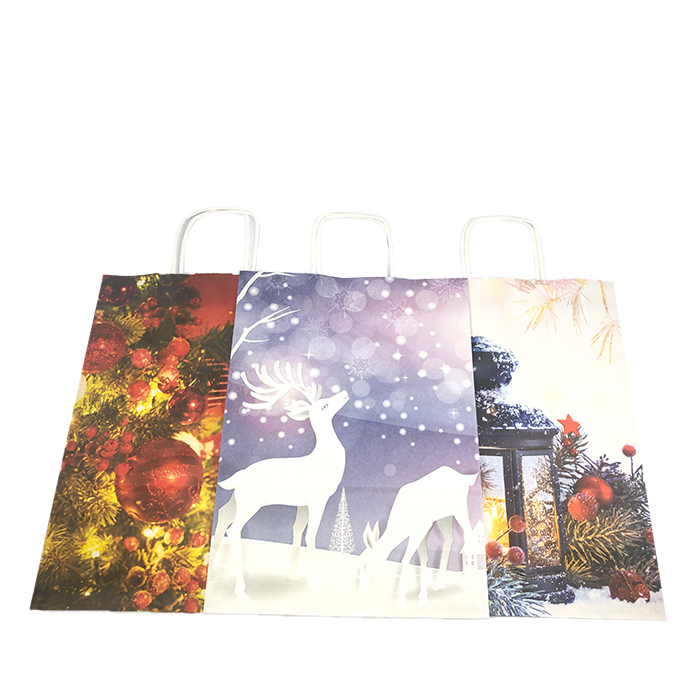Dárková taška papírová Vánoce 24x11x33cm (12ks/bal)