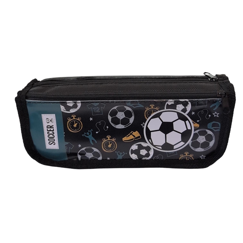Penál dvoukapsový Fotbal 22x9cm(48ks/bal, 288ks/krt)