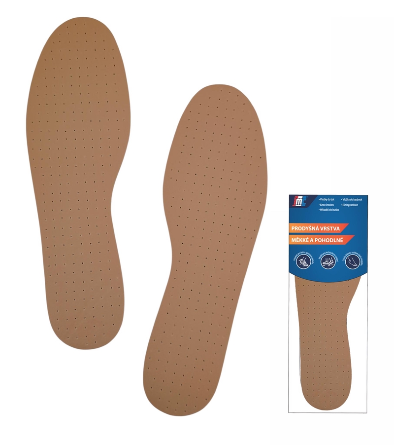Vložky do bot - Imitace kůže perforované
(12/bal,240/krt)