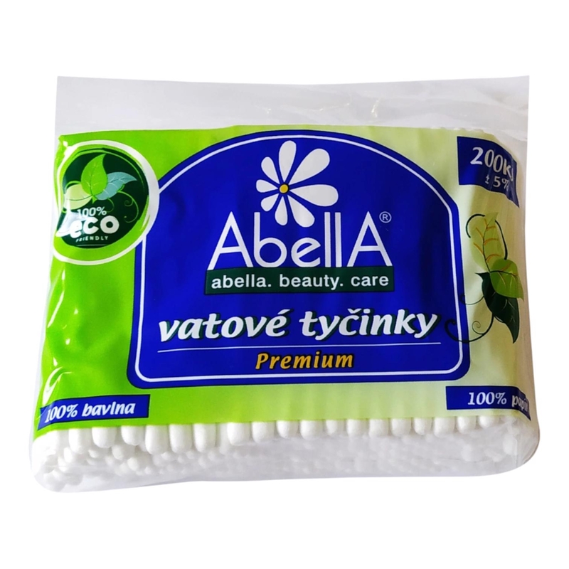 Vatové tyčinky PREMIUM 200ks zip (12set/bal)
