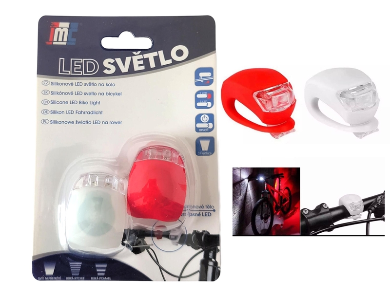 Silikonové LED světlo na kolo 2ks (240/krt)