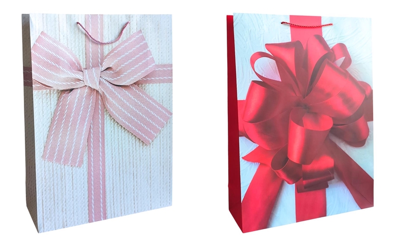 Dárková taška - Dárkové mašle 40x55x15cm (12ks/bal,120krt)