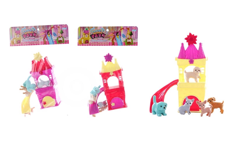 Zvířátka 3 barvy s domečkem