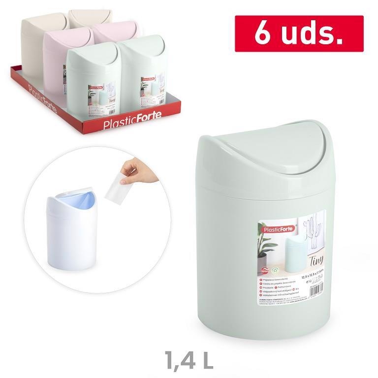 Plastic Forte Odpadkový koš - malý 1,4L Surt Vrm (6ks/bal)