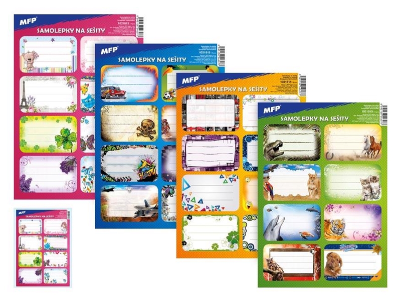 MFP Samolepky na sešity 8ks (20/bal 2000/krt)