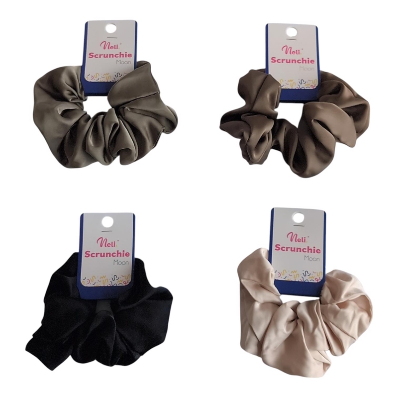 Saténová gumička do vlasů Moon Scrunchie (12ks/bal, 600/krt)