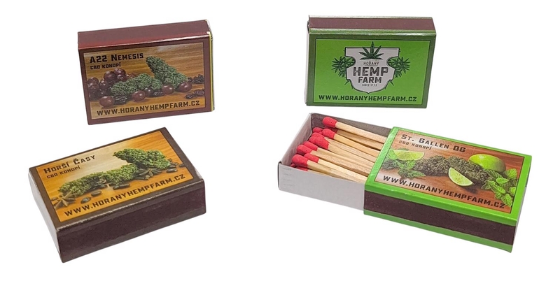 Zápalky mix vzory Cannabis (100ks/bal, 10bal/krt)
