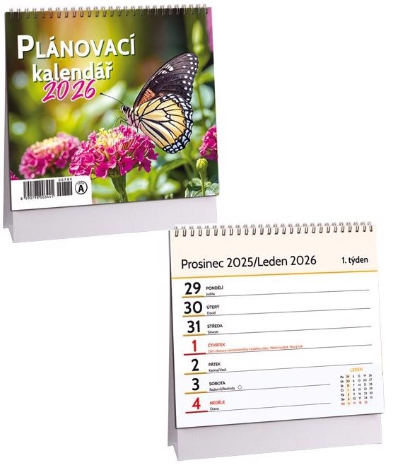 Stolní kalendář 2026 ARIA A 170x145mm - Plánovací mini (10ks/bal) 120/krt