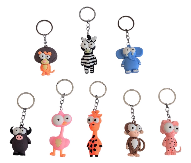 Klíčenka - Očkovitá zvířátka mini 5cm (12ks/bal,1200/krt)