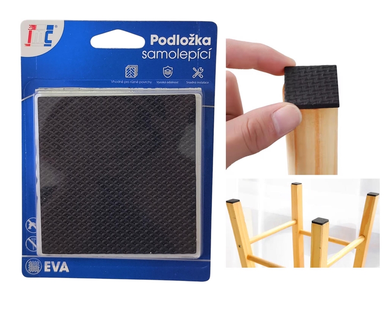 Podložky na nábytek EVA 85x85mm 2ks (12sad/bal,288/krt)