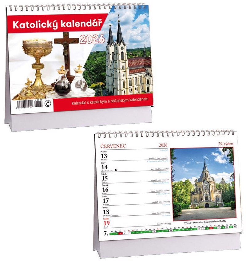 Stolní kalendář 2026 ARIA C 230×160mm - Katolický kalendář (10ks/bal) 80/krt