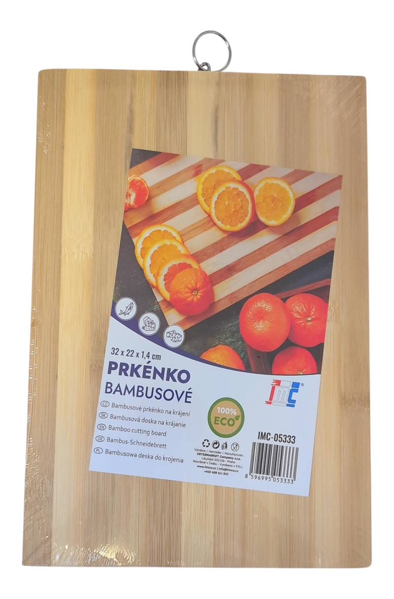 Bambusové kuchyňské prkénko 32x22x1,4cm (30/krt)