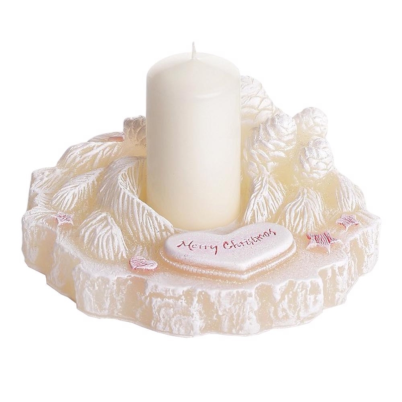 Bartek Svíčka 140x70 Christmas Holder Ecru (6ks/krt)