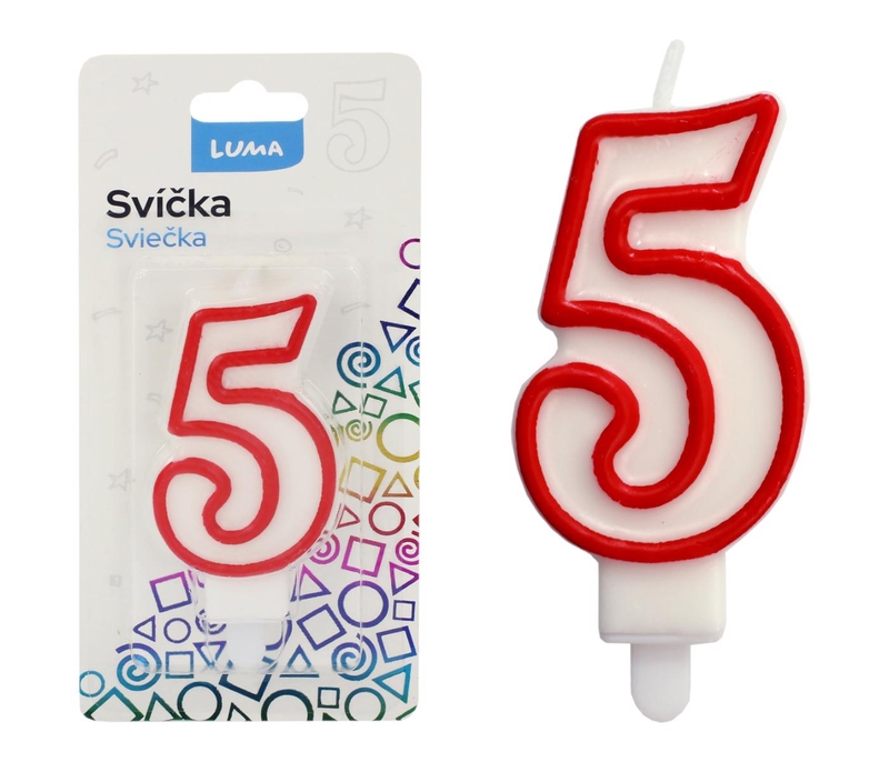 LUMA Narozeninové svíčky číslo 